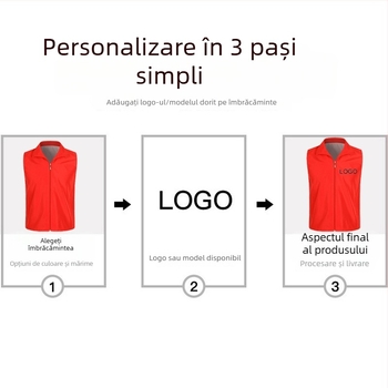 Vesta personalizată pentru voluntari din plasă, cu imprimare a logo-ului, vestă reflectorizantă promoțională brodată