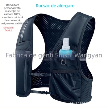 Vesta ușoară pentru ciclism și drumeții cu buzunar pentru sticlă de apă și telefon