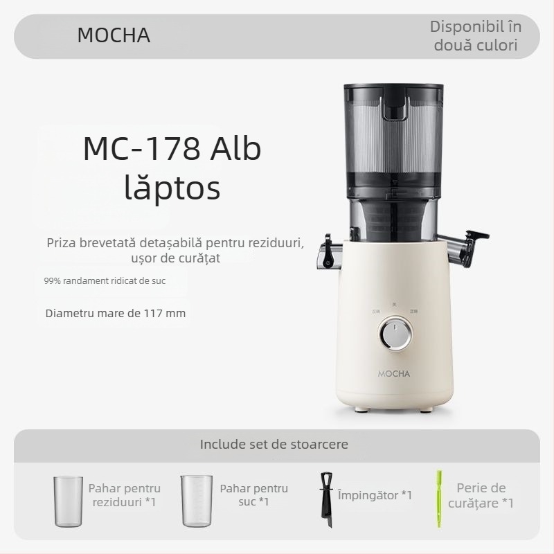 Storcător casnic cu separare a pulpei, complet automat, pentru sucuri din fructe și legume