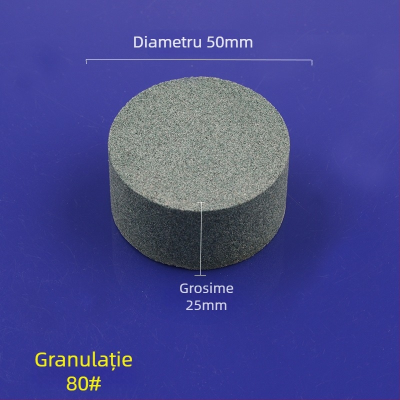 Piatră de ulei din siliciu carbid verde, cilindrică, 50x25 mm, pentru lustruire și șlefuire jad
