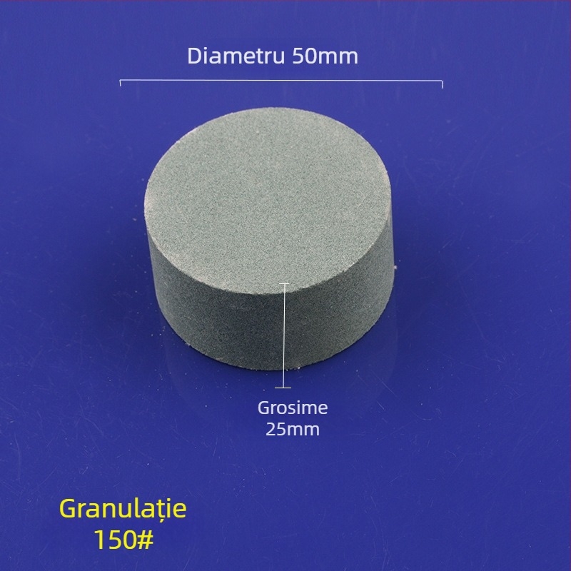 Piatră de ulei din siliciu carbid verde, cilindrică, 50x25 mm, pentru lustruire și șlefuire jad