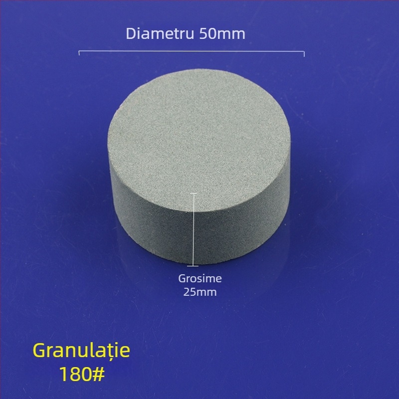 Piatră de ulei din siliciu carbid verde, cilindrică, 50x25 mm, pentru lustruire și șlefuire jad