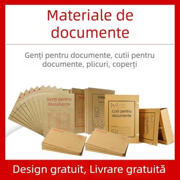 Mapă pentru documente din hârtie kraft cu siglă, hârtie kraft albă, plic personalizat