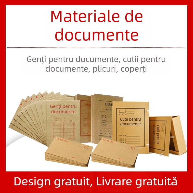 Mapă pentru documente din hârtie kraft cu siglă, hârtie kraft albă, plic personalizat