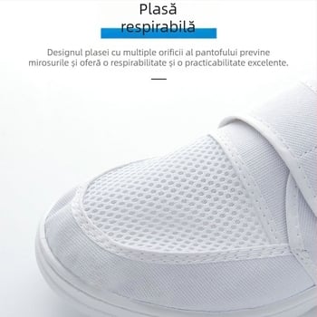 Pantofi din PVC antistatice, anti-praf, cu partea superioară din plasă, ușori și respirabili