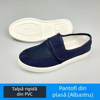 Pantofi din PVC antistatice, anti-praf, cu partea superioară din plasă, ușori și respirabili