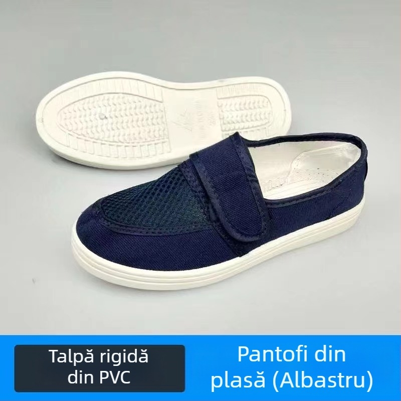 Pantofi din PVC antistatice, anti-praf, cu partea superioară din plasă, ușori și respirabili