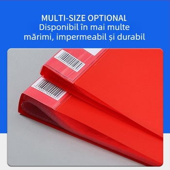 Dosar A4 cu clip dublu, husă PP rigidă și inserții transparente