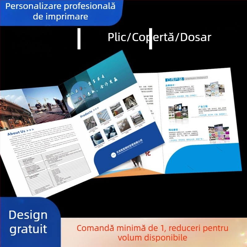 Plicuri personalizate pentru documente contractuale, documente de licitație tipărite, coperți A4, dosare pentru rapoarte de examinare medicală cu inserții