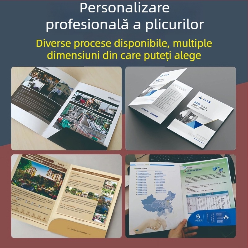 Copertă de contract din hârtie kraft A4 cu dosar color, inserție pe o singură pagină și imprimare pentru dosar de licitație