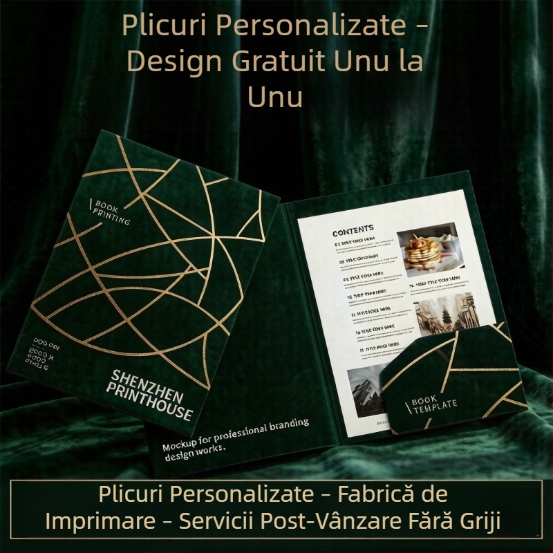 Imprimare personalizată a coperților pentru dosare și cărți, design de copertă, benzi de talie și sigilii
