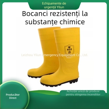 Ghete de protecție chimică din PVC, înalte, antiderapante, rezistente la căldură, pentru intervenții de salvare chimică