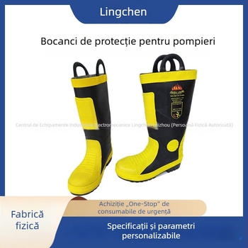 Ghete de protecție antiincendiu cu vârf din oțel, protecție la ploaie și la produsele chimice, pentru minerit și pescuit