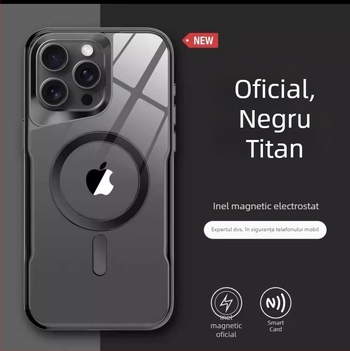 Carcasă magnetică de protecție pentru iPhone – transparentă, profil subțire