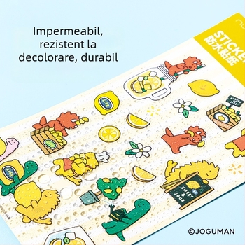 NS366-Q Jo Gumon autocolante PVC pentru planificator și jurnal – decorative, impermeabile, culori rezistente la decolorare