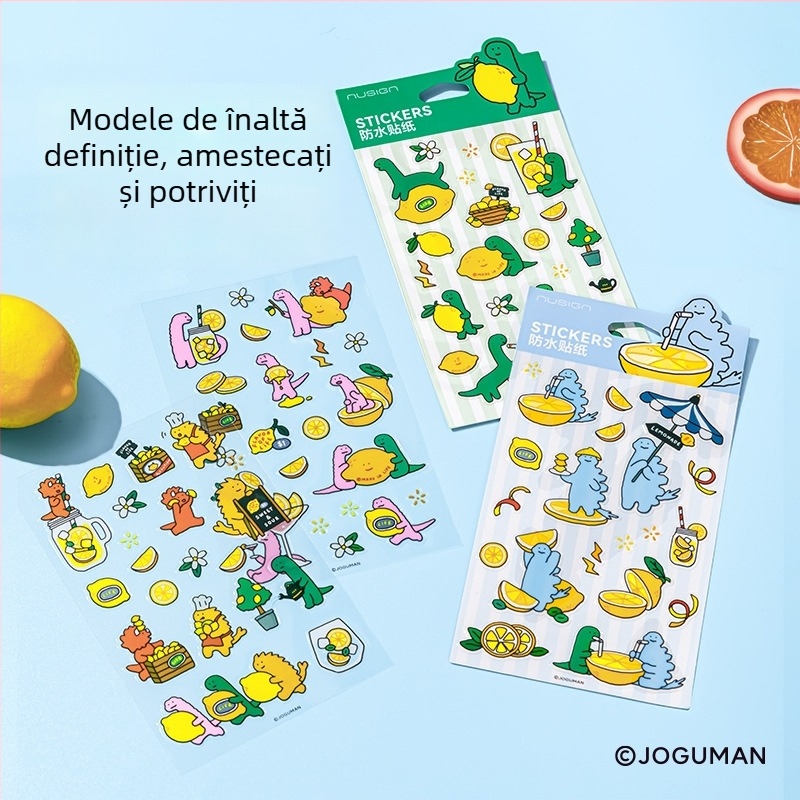 NS366-Q Jo Gumon autocolante PVC pentru planificator și jurnal – decorative, impermeabile, culori rezistente la decolorare