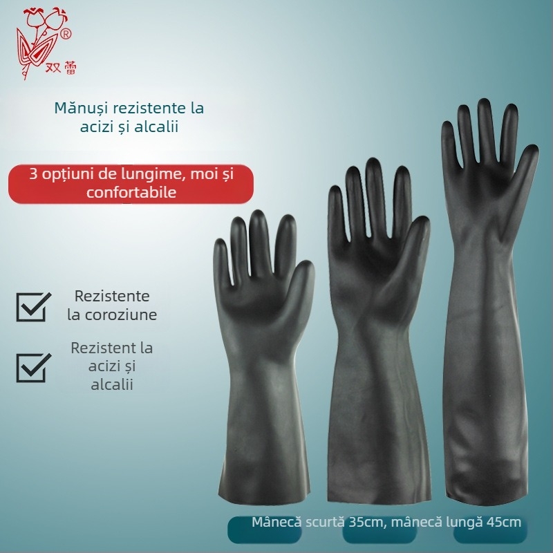 Mănuși rezistente la acizi și baze pentru laborator industrial – protecție chimică, rezistență la coroziune