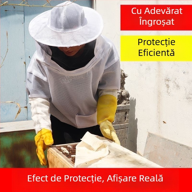 Costum 3D pentru apicultură, îmbrăcăminte protectoare mai groasă și respirabilă, protecție anti-înțepături pentru întreg corpul și jumătate de corp