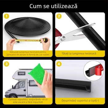 Bandă de ghidare a apei pentru caravană — impermeabilă, rezistentă la praf, flexibilă, rezistentă la rupere, autoadezivă