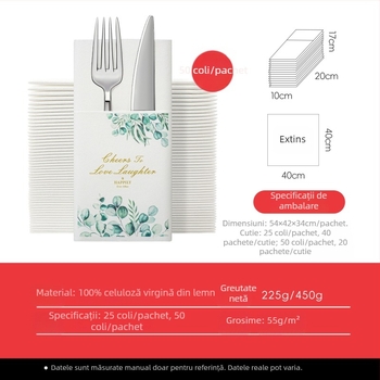 Șervete din materiale nețesute, de unică folosință, pentru nunți și banchete, fețe de masă de unică folosință, cu posibilitatea imprimării logo-ului