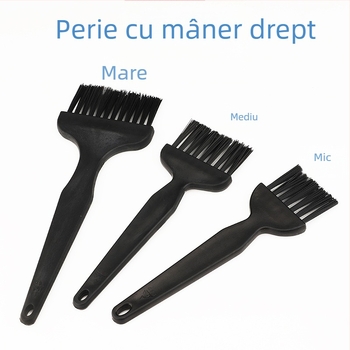 Perie antistatică cu peri duri pentru plăci PCB, mâner în formă de U, drept sau rotund