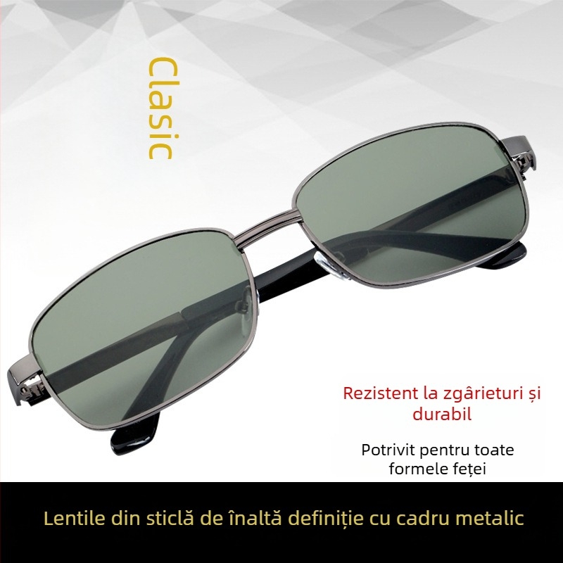 Ochelari de protecție industriali cu ramă din metal și lentile din sticlă, unisex, protecție împotriva vântului și prafului