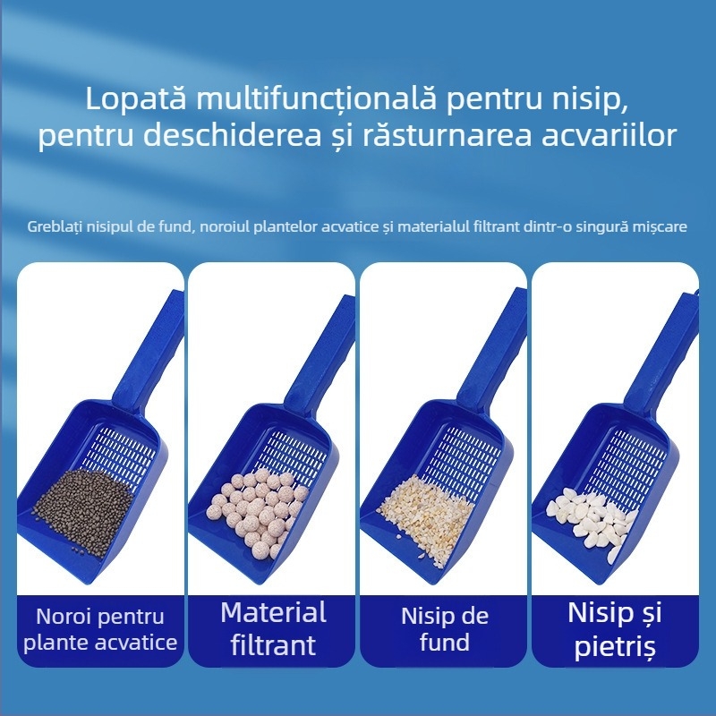 Lopată multifuncțională pentru nisip de acvariu și unealtă de curățare pentru plantele acvatice și amenajare peisaj