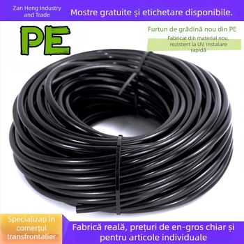 Conductă PE pentru irigații 4×7 cu cuplare rapidă, țeavă micro-aspersie cu 2 puncte, sistem de irigare exterior pentru grădină și seră