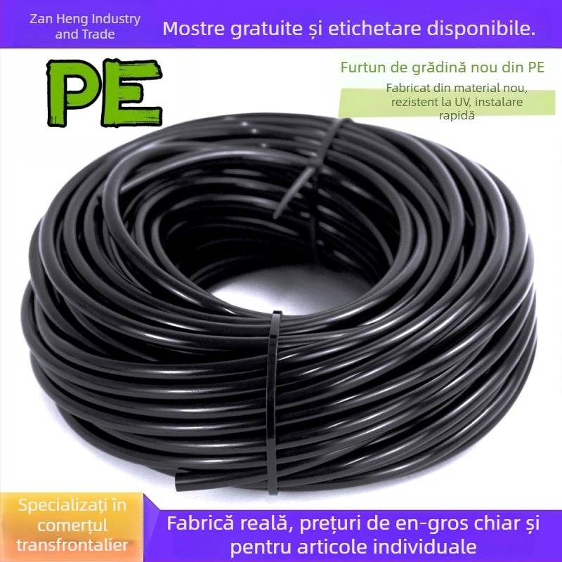 Conductă PE pentru irigații 4×7 cu cuplare rapidă, țeavă micro-aspersie cu 2 puncte, sistem de irigare exterior pentru grădină și seră