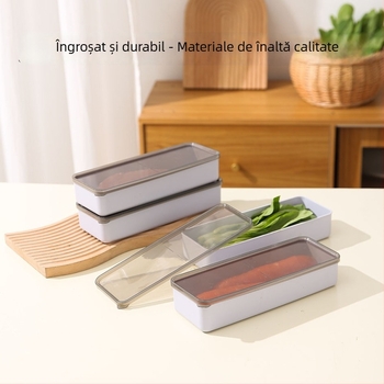 Cutie din plastic pentru păstrarea prospețimii în bucătărie, etanșă, rezistentă la umezeală, pentru legume, ouă și felii de carne, depozitare în frigider