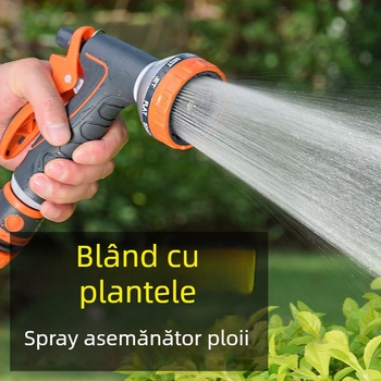 Pistol de stropit multifuncțional pentru udarea florilor, spălarea mașinii și irigații de grădină