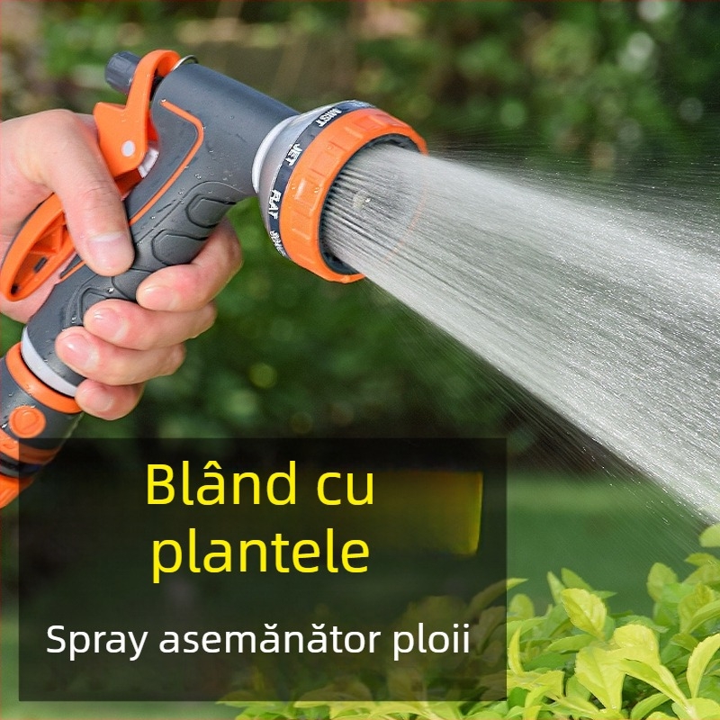 Pistol de stropit multifuncțional pentru udarea florilor, spălarea mașinii și irigații de grădină