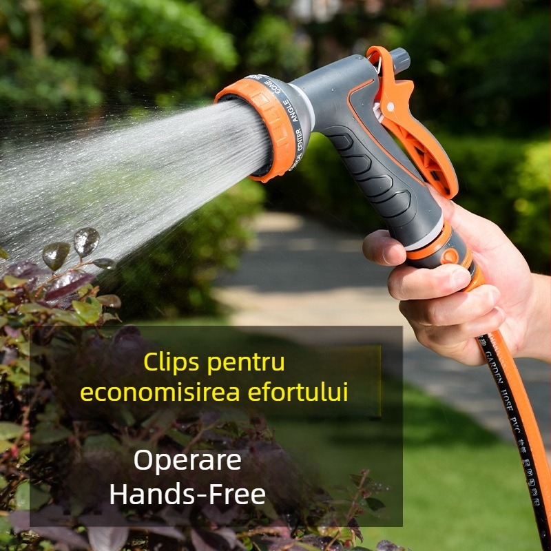Pistol de stropit multifuncțional pentru udarea florilor, spălarea mașinii și irigații de grădină