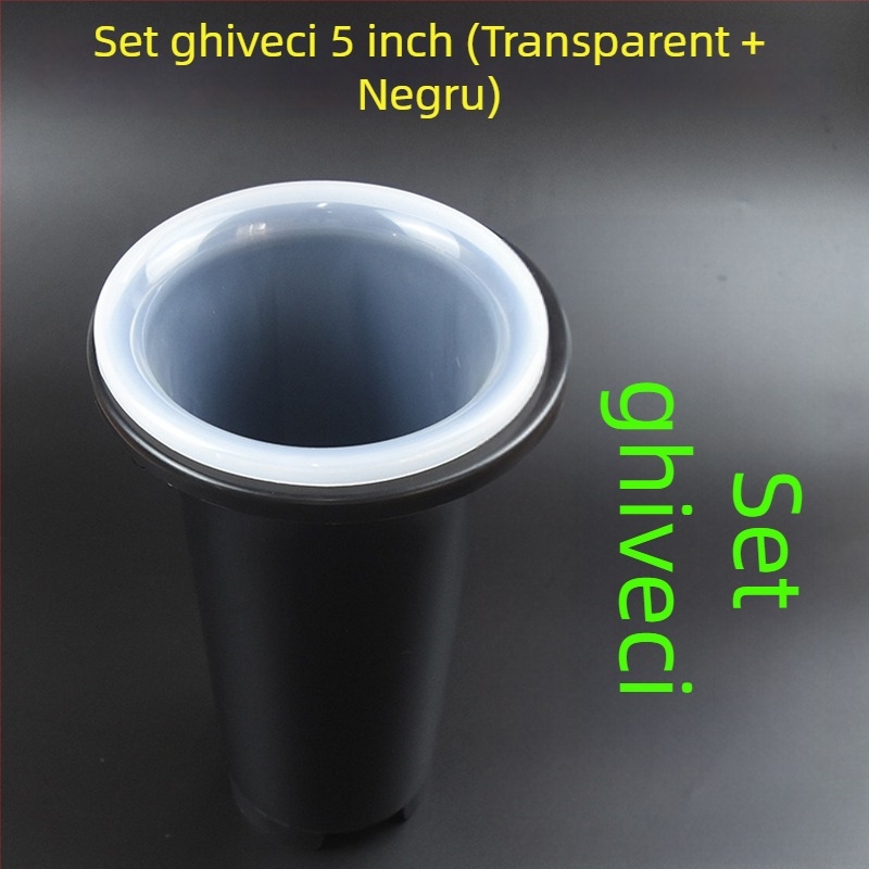 Set ghivece plastice pentru orhidee, îngroșate și înalte, transparente