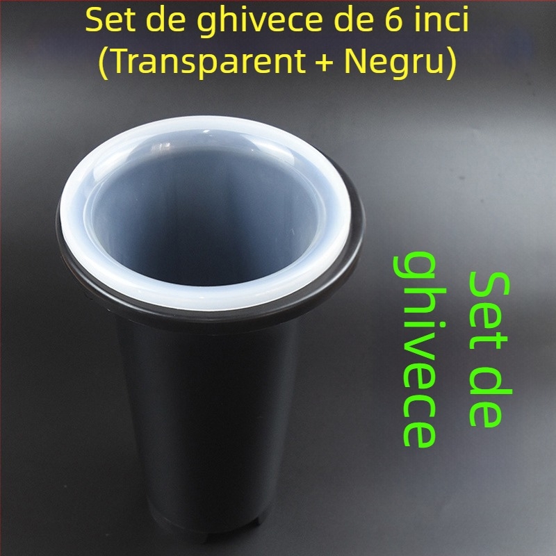 Ghiveci transparent din plastic pentru orchidă, mare dimensiune, înălțat și îngroșat
