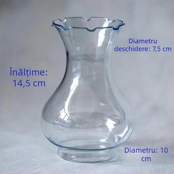 Vas hidroponic din plastic transparent, cu gură largă, pentru cultură hidroponică, plante verzi
