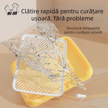 Toaletă pentru câini din oțel inoxidabil, bazin de urinare fix, formă elegantă, disponibilă în mărimi mari și medii