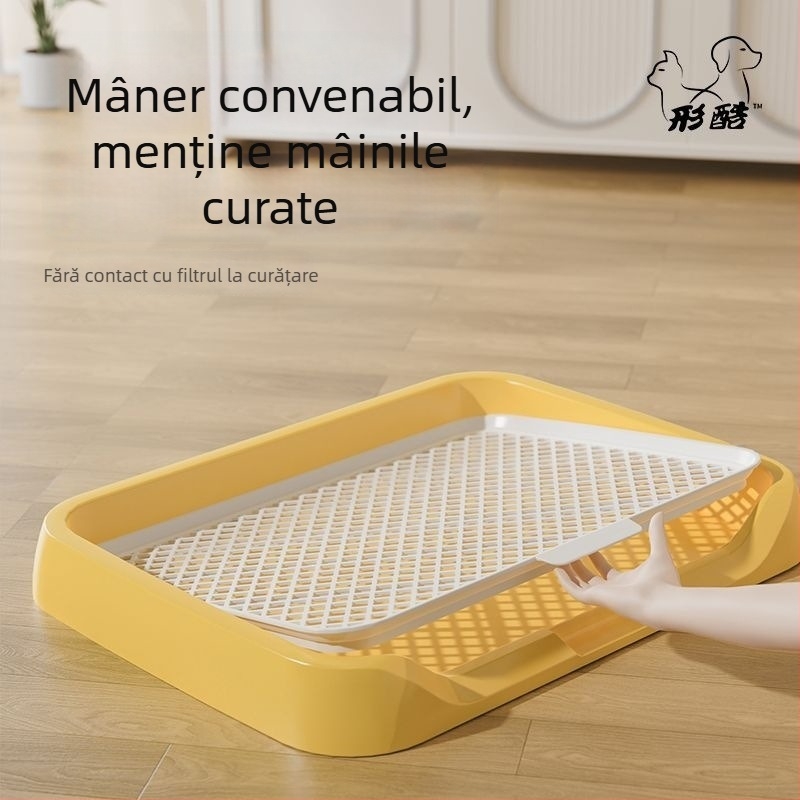 Toaletă pentru câini din oțel inoxidabil, bazin de urinare fix, formă elegantă, disponibilă în mărimi mari și medii