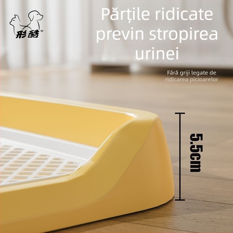 Toaletă pentru câini din oțel inoxidabil, bazin de urinare fix, formă elegantă, disponibilă în mărimi mari și medii