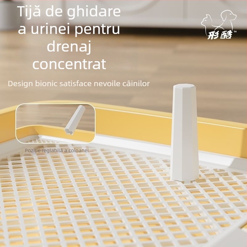 Toaletă pentru câini din oțel inoxidabil, bazin de urinare fix, formă elegantă, disponibilă în mărimi mari și medii