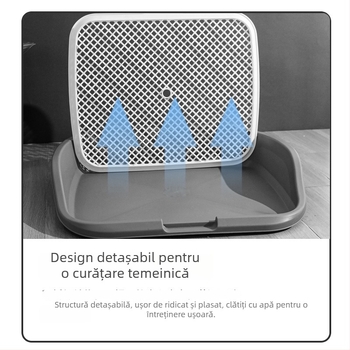 Toaletă pentru câini cu suport, extra mare – anti-strop, pentru dresaj la toaletă pentru câini de talie medie și mare