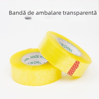 Bandă de ambalat, 48 mm x 100 m, bej transparent, aderență puternică