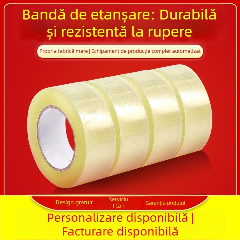 Bandă transparentă de ambalare cu imprimare a logo-ului, bandă de sigilare de înaltă rezistență