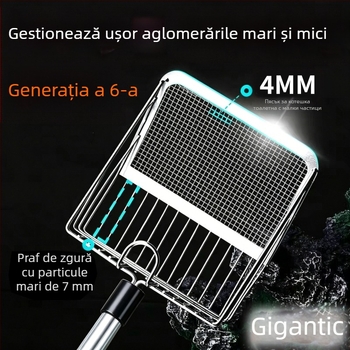 Lopată metalică pentru nisip de pisică, mâner lung