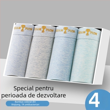 Boxeri pentru băieți din bumbac 95% și elastan 5%, antibacteriale, pentru copii peste 8 ani