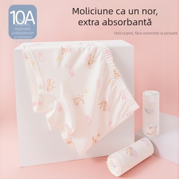 Lenjerie din modal pentru fete, boxeri talie medie cu funda, 3–8 ani