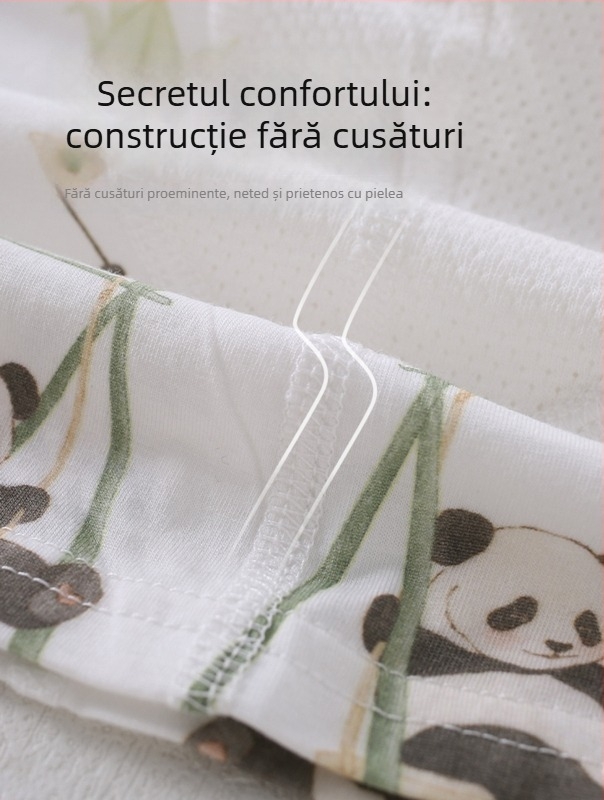 Set de vară pentru copii din două piese: tricou cu mânecă scurtă și pantaloni scurți din modal Lenzing, respirabil, unisex.