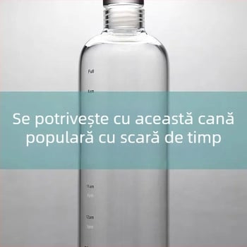 Stopper de vin din sticlă transparentă, 2,7 cm, cu marcaje pe scară și design etanș