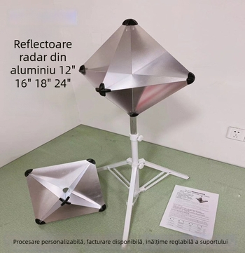 Reflector unghiular din aluminiu pentru uz marin, reflector radar în dimensiunile 12/16/18/24 inci, cu suport