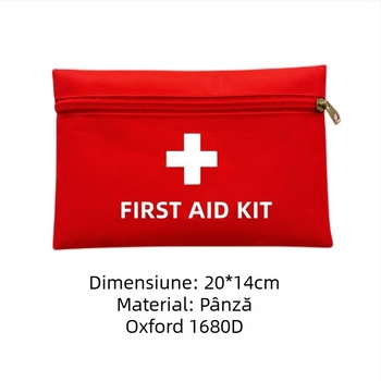 Kit de prim ajutor pentru instruire Crucea Roșie, destinat uzului școlar — bandajare a fracturilor, bandaj triunghiular, îngrijire medicală